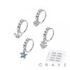 8PCS OF ASSORTED CZ DANGLE 316L SURGICAL STEEL O-RING NOSE HOOP BOX 8PCS OF ASSORTED CZ DANGLE 316L SURGICAL STEEL O-RING NOSE HOOP BOX